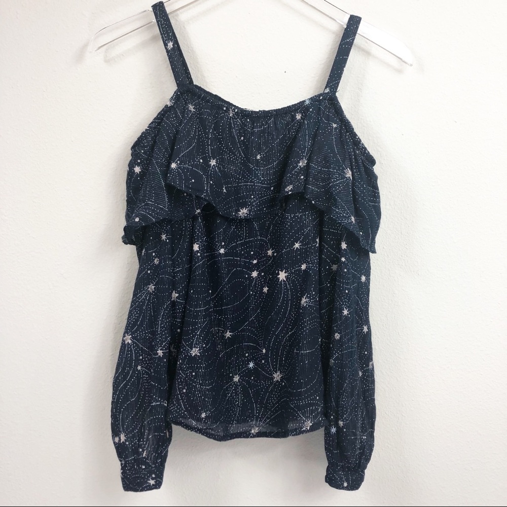 Anthropologie | Floreat Cold Shoulder Star Top - Picture 2 of 8